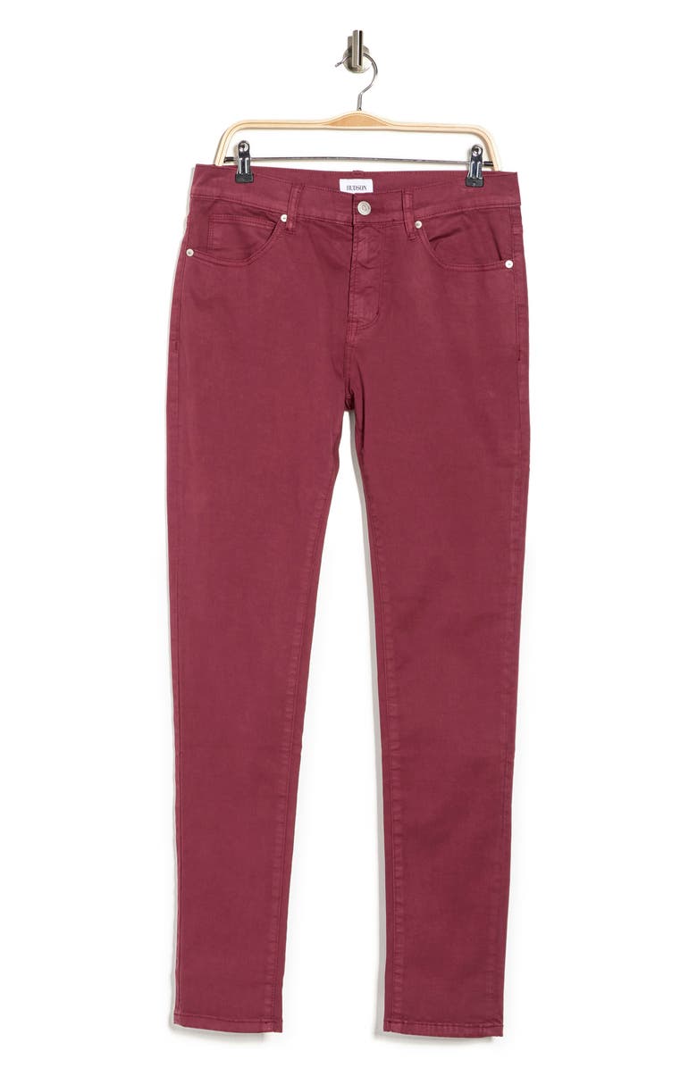 Hudson Jeans Hudson Ace Skinny Jeans, Alternate, color, Burgundy
