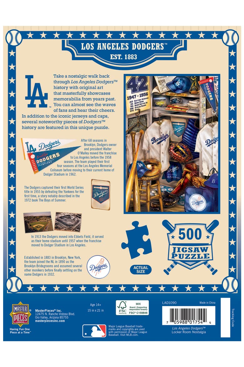 Los Angeles Dodgers Locker 500pc Puzzle, Alternate, color, Multicolor