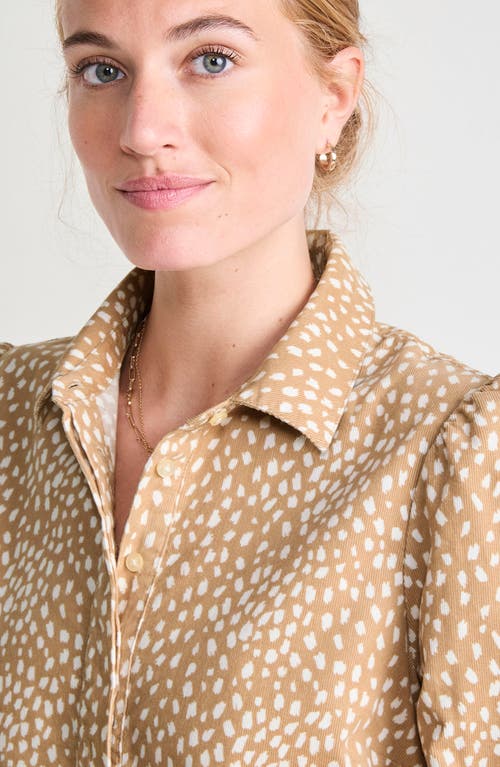 Vineyard Vines Long Sleeve Cotton Corduroy Popover Dress In Multi