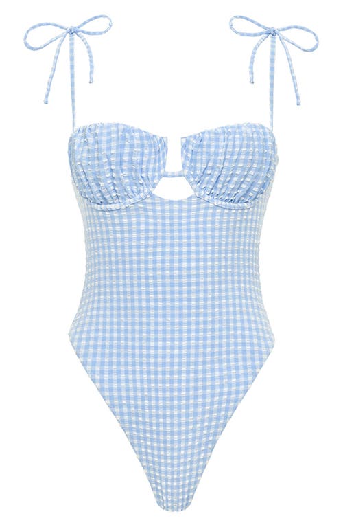 MONTCE MONTCE GINGHAM UNDERWIRE ONE-PIECE SWIMSUIT