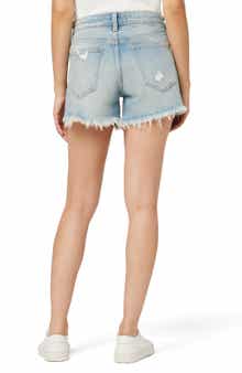The Ozzie Frayed Denim Maternity Shorts