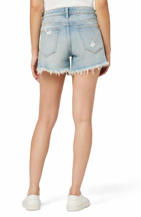The Ozzie Frayed Denim Maternity Shorts