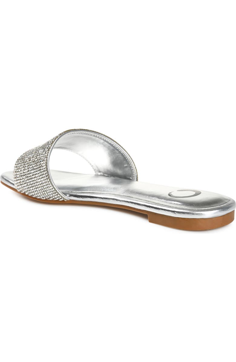 Journee Collection Grayce Square-Toe Slide, Alternate, color, Silver