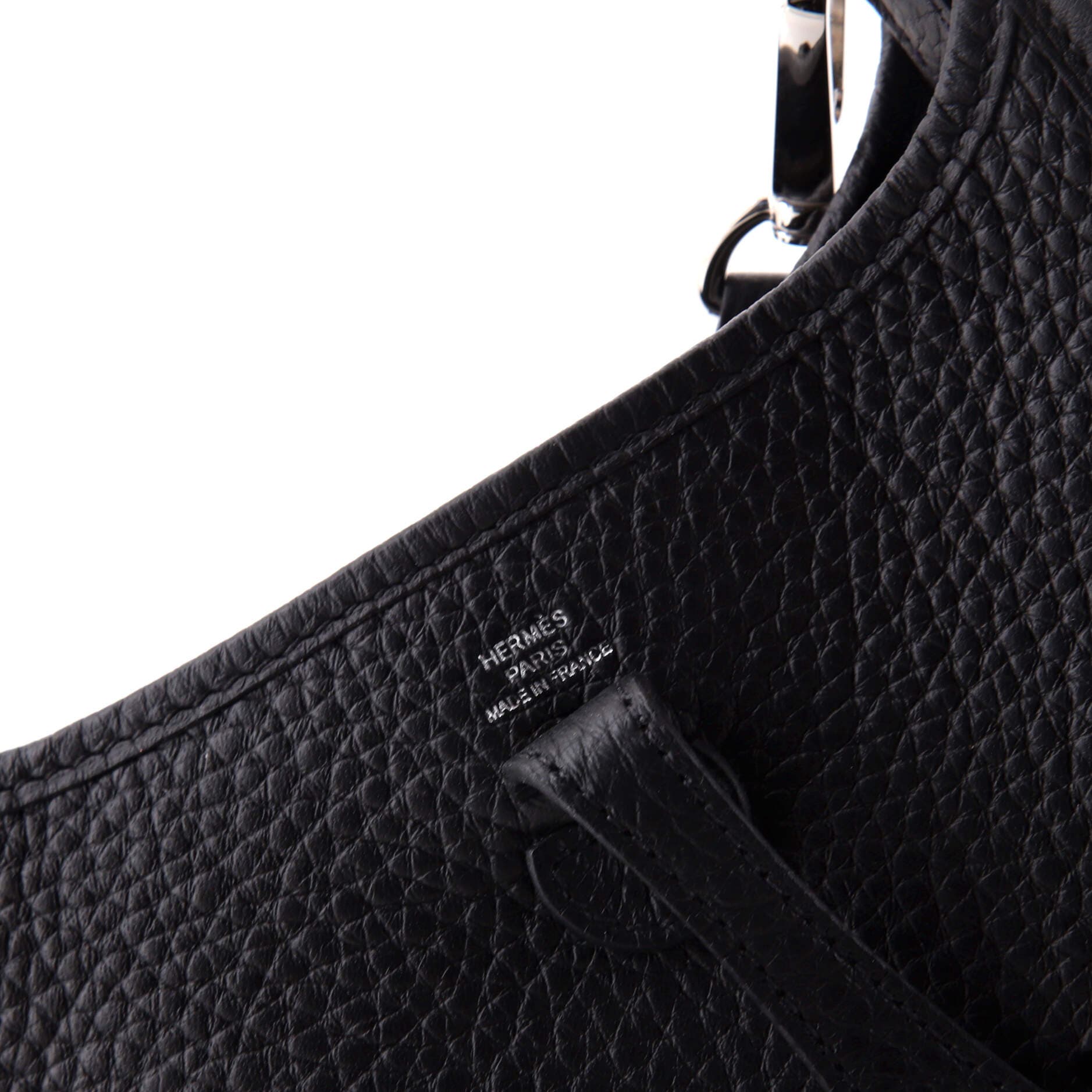 Pre-Owned Hermes Evelyne Bag Gen III Clemence TPM, Alternate, color, Noir