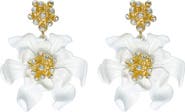 Ted Baker Fulva Furled Flower Enamel Drop Earrings