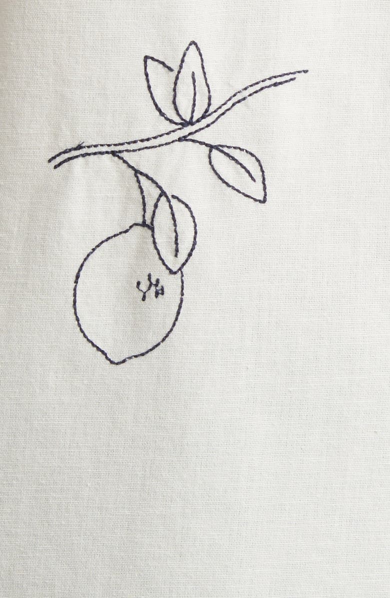 Wax London Didcot Embroidered Cotton & Linen Camp Shirt, Alternate, color, 