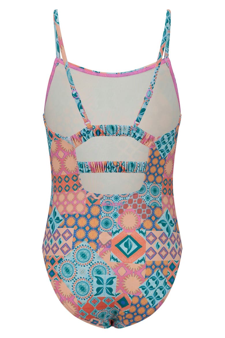 Kids' Mystic Moon One-Piece Swimsuit, Alternate, color, CYCLAMEN