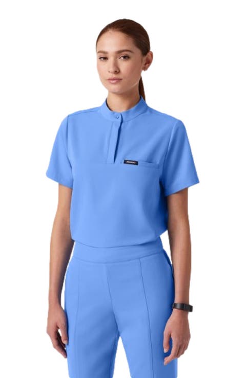 Savi Women's 1-Pocket Classic Banded Collar Scrub Top