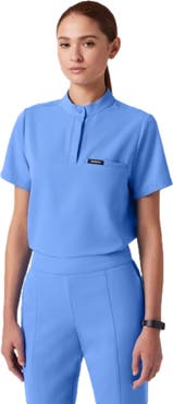 JAANUU Savi Women's 1-Pocket Classic Banded Collar Scrub Top