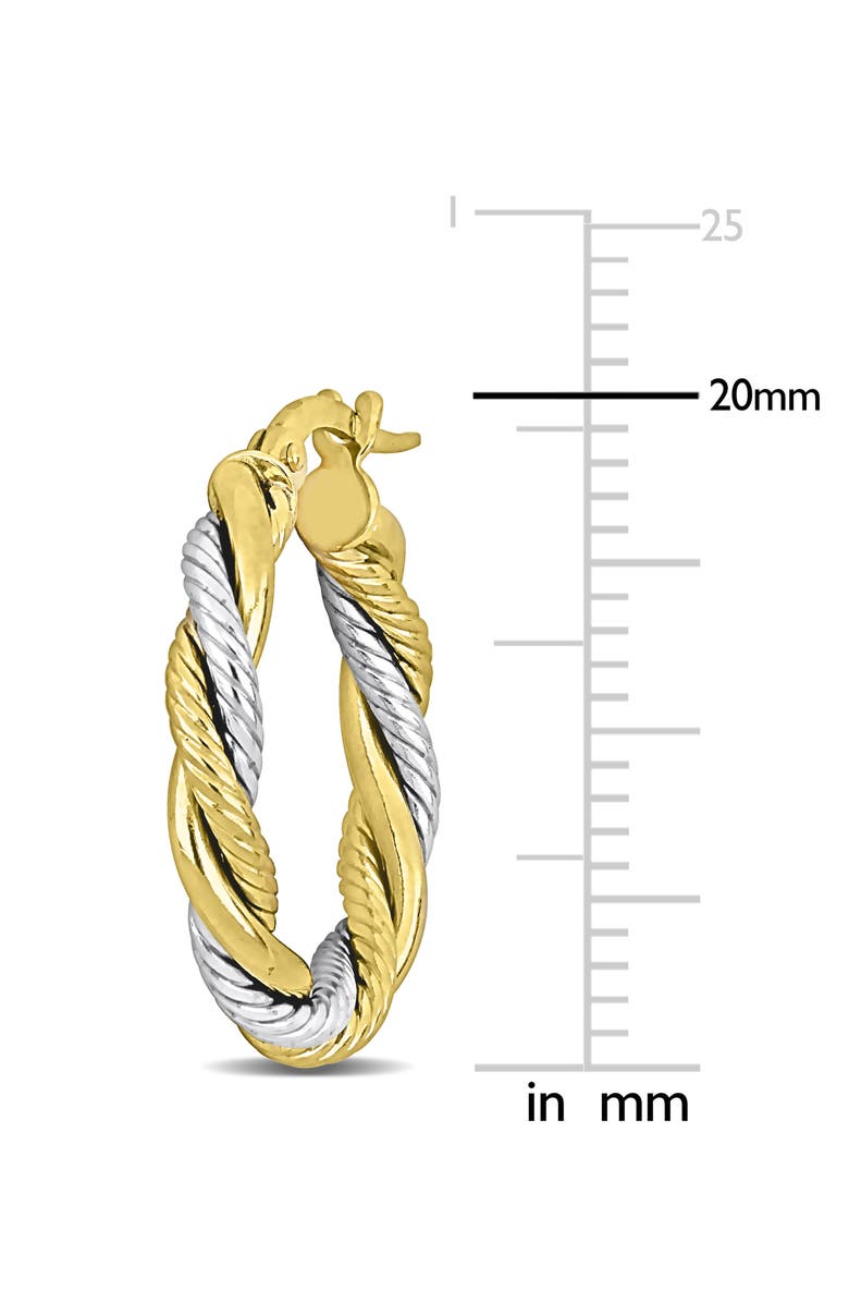DELMAR Twisted Two-Tone Hoop Earrings, Alternate, color, Multi-Color