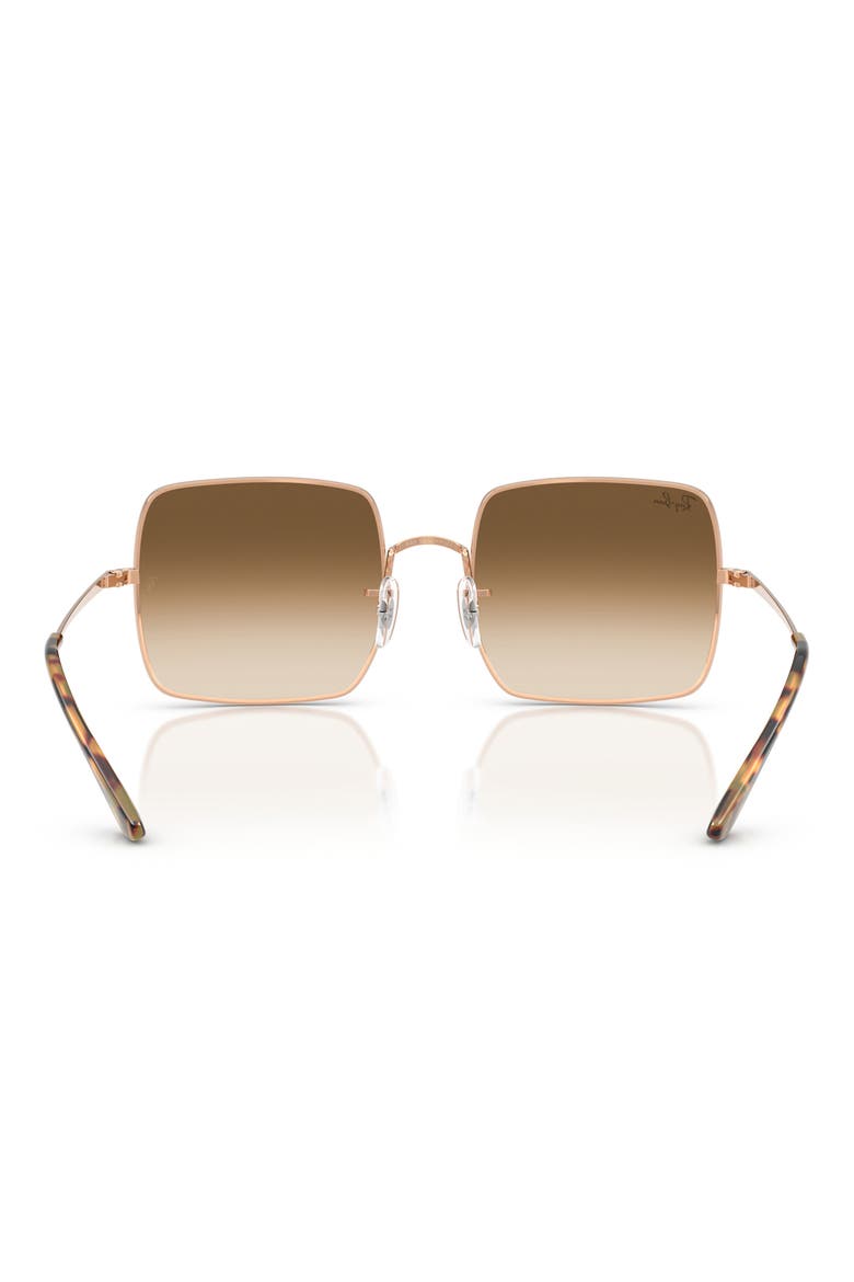 54mm Gradient Square Sunglasses, Alternate, color, ROSE GOLD
