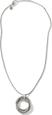 John Hardy Soft Chain Pendant Necklace, Silver, 1.8mm