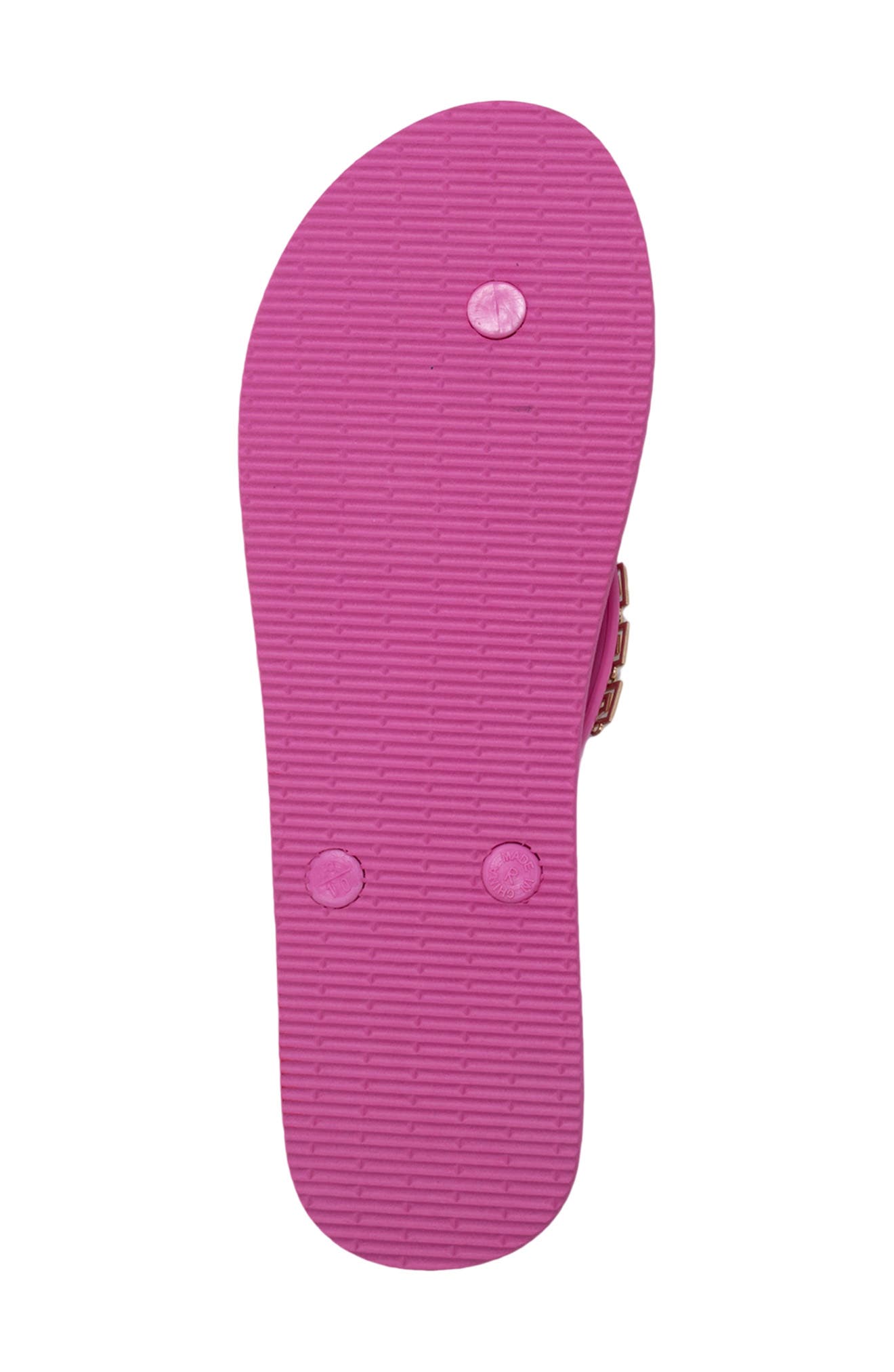 Lion Charm Thong Flip Flop, Alternate, color, FUCHSIA