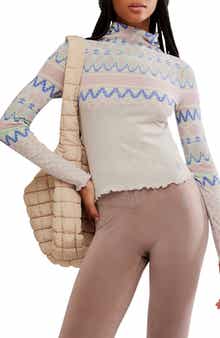Free People FP Movement Breathe Easy Placed Print Cotton Blend Hoodie