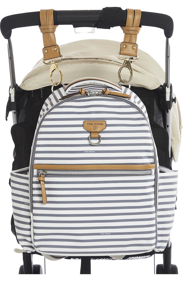 TWELVElittle Midi Go 3.0 Stripe Water Resistant Diaper Backpack, Alternate, color,