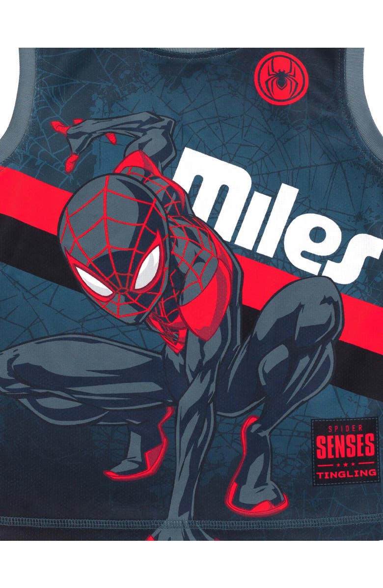 Marvel Spider-Man Athletic Tank Top & Shorts Set, Alternate, color, Spider-Man Miles Morales Black