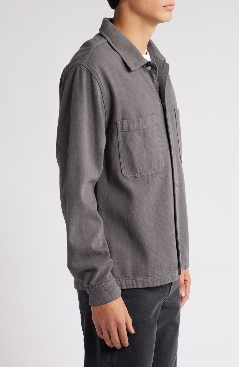 FRAME Textured Terry Double Pocket Overshirt, Alternate, color, 