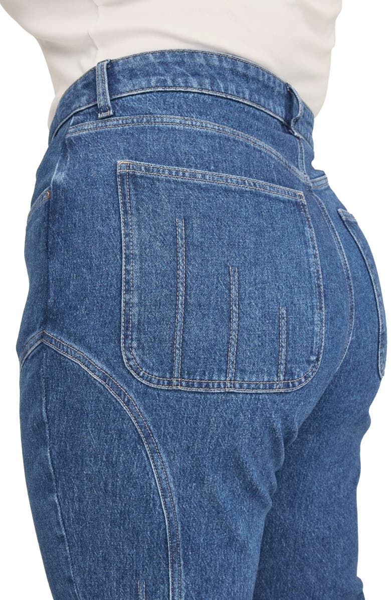 WARP+WEFT MIA Seamed High Waist Flare Jeans, Alternate, color, 