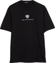 Versace Medusa Embroidered Cotton T-Shirt