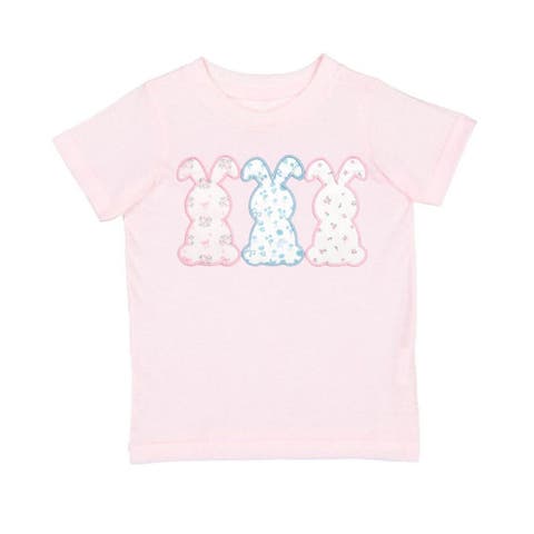 Floral Bunny Patch Easter Short Sleeve T-Shirt (Baby, Toddler, Little Kid & Big Kid)