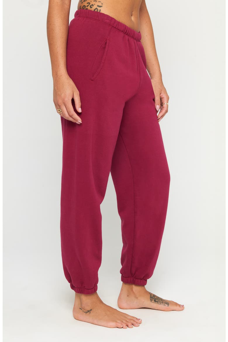 Sol Cotton Sweatpants, Alternate, color, PORT