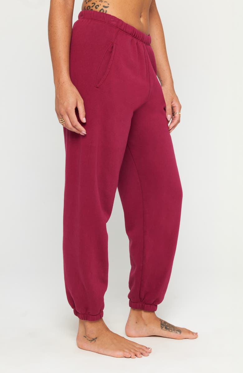 Spiritual Gangster Sol Cotton Sweatpants, Alternate, color, Port