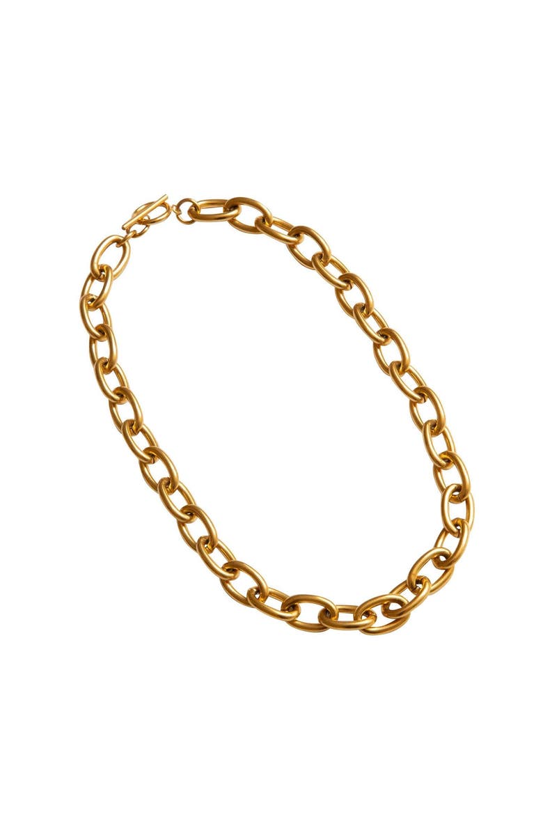 Outofoffice Chunky Round Chain Gold Necklace, Main, color, 
