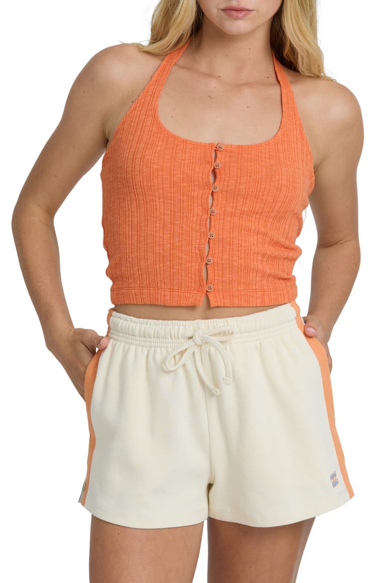 Friday Night Knit Halter, Main, color, SAFFRON