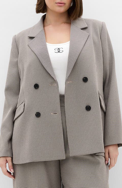 Hailey Checked Double Breasted Jacket