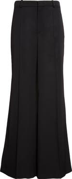Chloé Virgin Wool Grain de Poudre Wide Leg Pants
