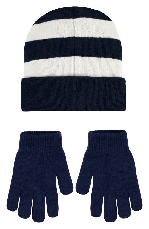 Nike Chunky Stripe Peak Beanie In Blue