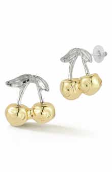 GLAZE JEWELRY Two-Tone Cherry Drop Earrings