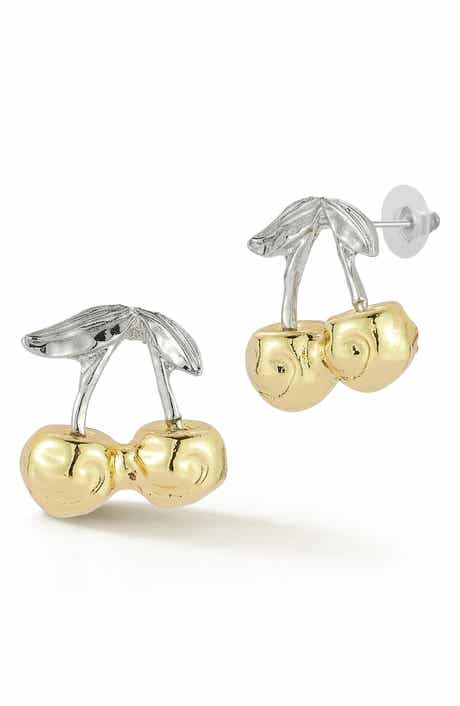 GLAZE JEWELRY Two-Tone Cherry Drop Earrings