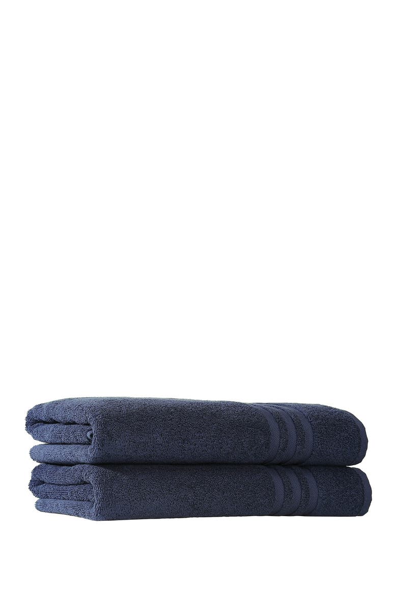 Denzi Bath Towels - Set of 2 - Twilight Blue, Alternate, color, TWILIGHT BLUE