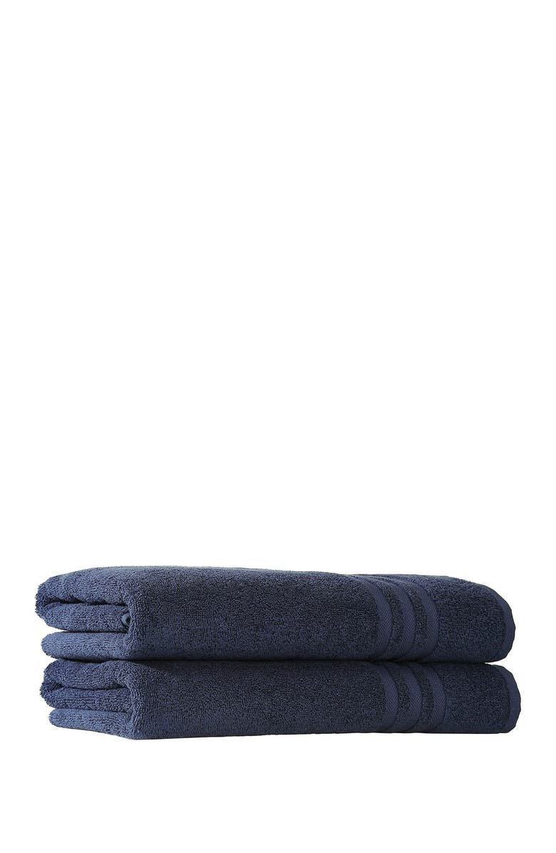 Linum Home Textiles Denzi Bath Towels - Set of 2 - Twilight Blue, Alternate, color, Twilight Blue