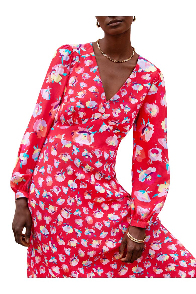 Floral And Spot Mix Dress, Alternate, color, Pink