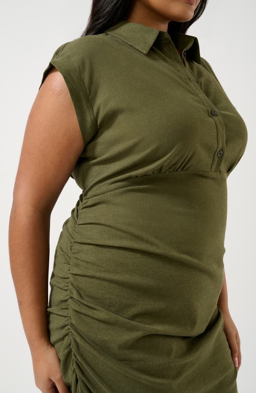 Estelle Desert Whisperer Midi Dress In Olive