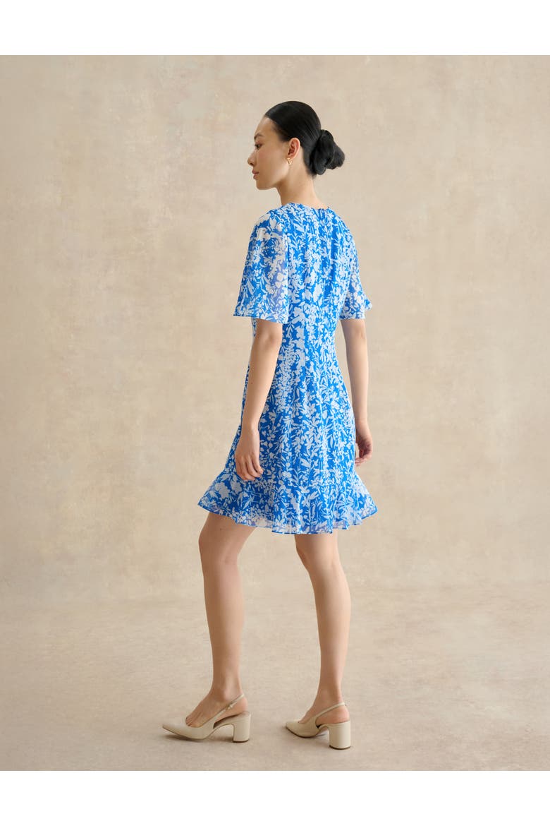 Iona Floral Print Mini Dress, Alternate, color, Blueivory