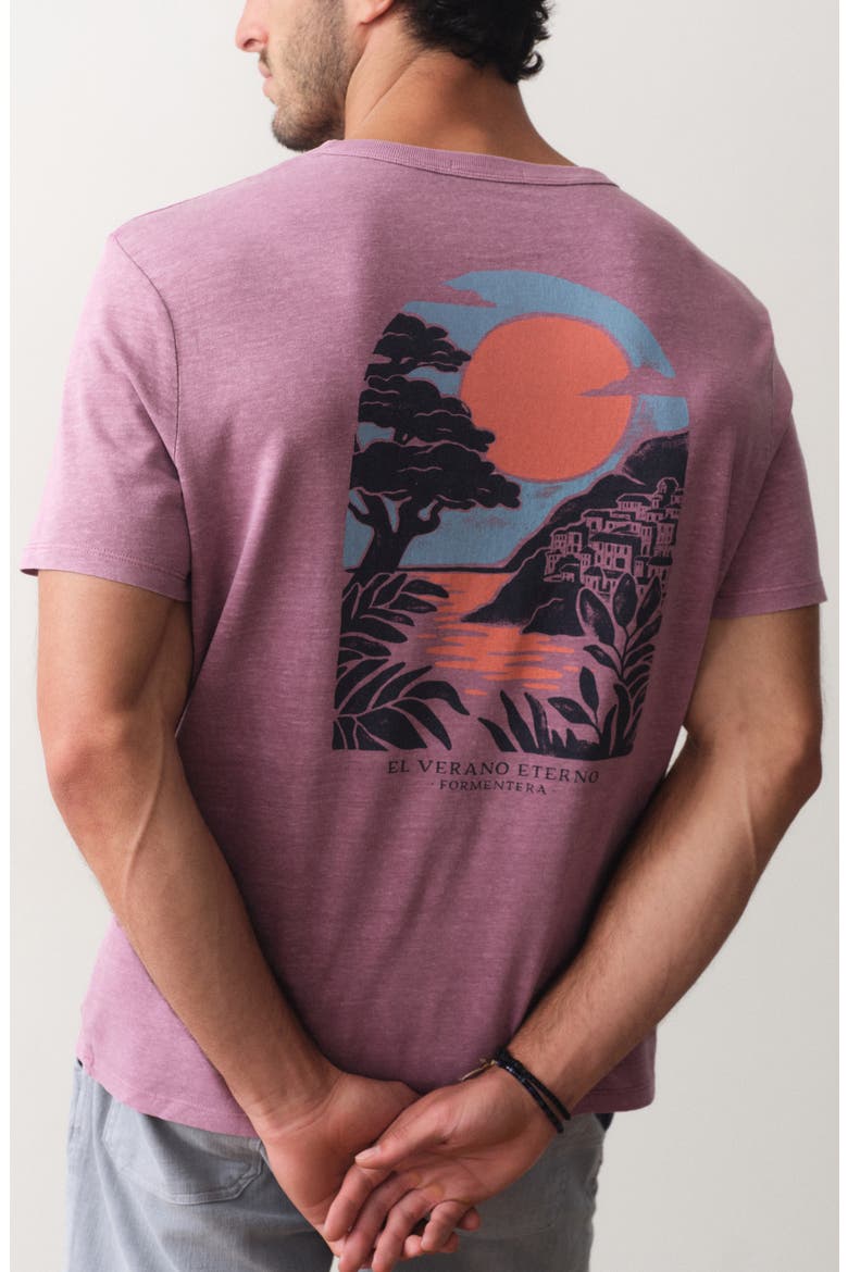 Hemp & Cotton Graphic T-Shirt, Alternate, color, RED VIOLET