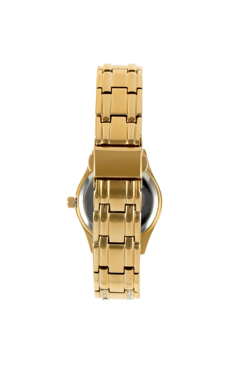 Luxury Swarovski Crystal Bracelet Watch- 30MM, Alternate, color, Gold