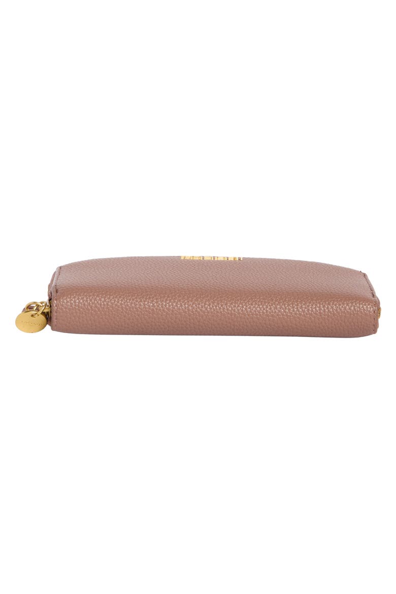 Barclay Faux Leather Zip Around Continental Wallet, Alternate, color, COFFEE