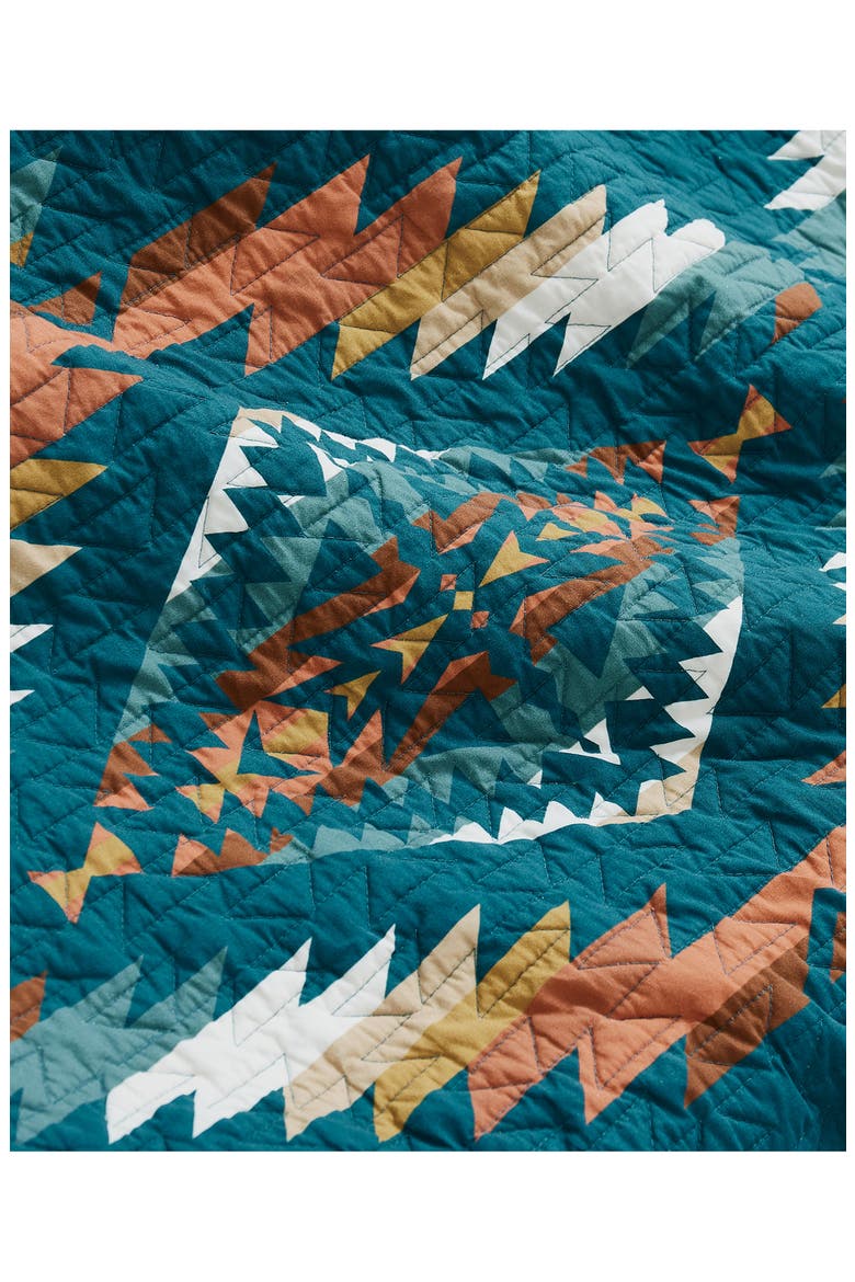 Summerland Coverlet & Shams Set, Alternate, color, TEAL