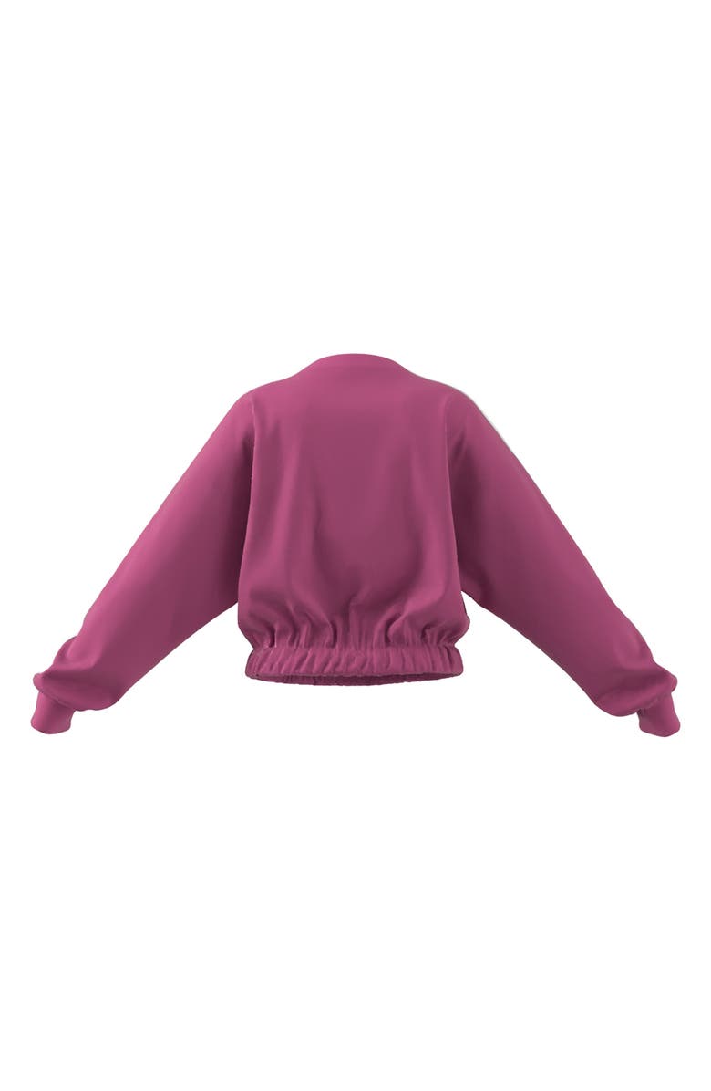 adidas Essential 3-Stripes French Terry Cropped Pullover, Alternate, color,