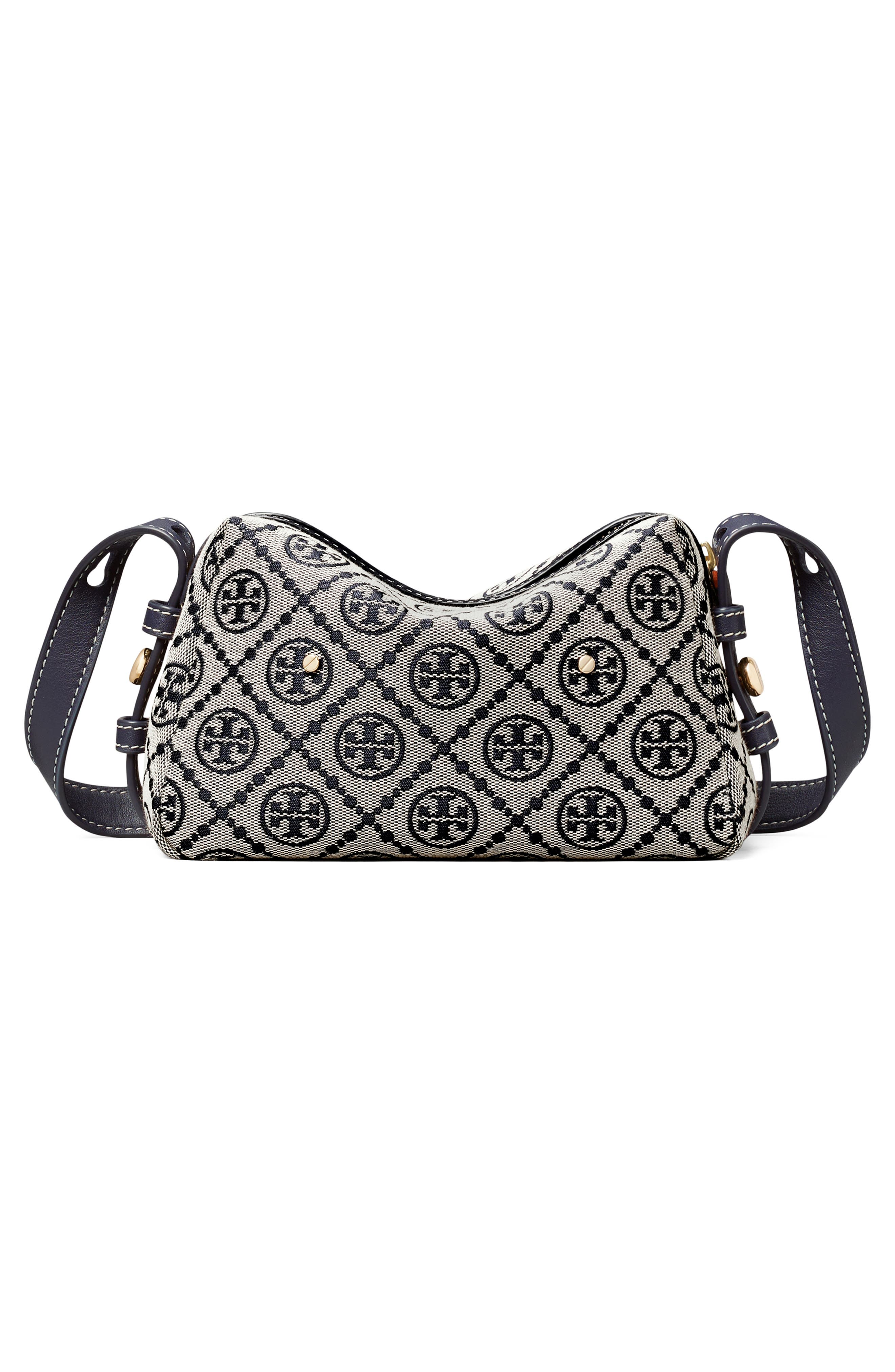 Romy T Monogram Soft Crossbody Bag, Alternate, color, TORY NAVY