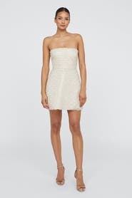 Theia Amanda Beaded Mini Dress