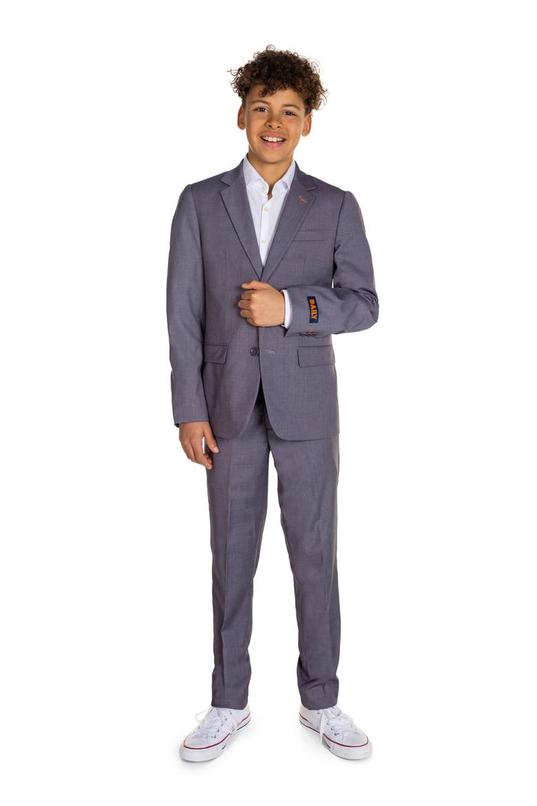 Kids' Grey Two-Piece Suit, Main, color, GREY