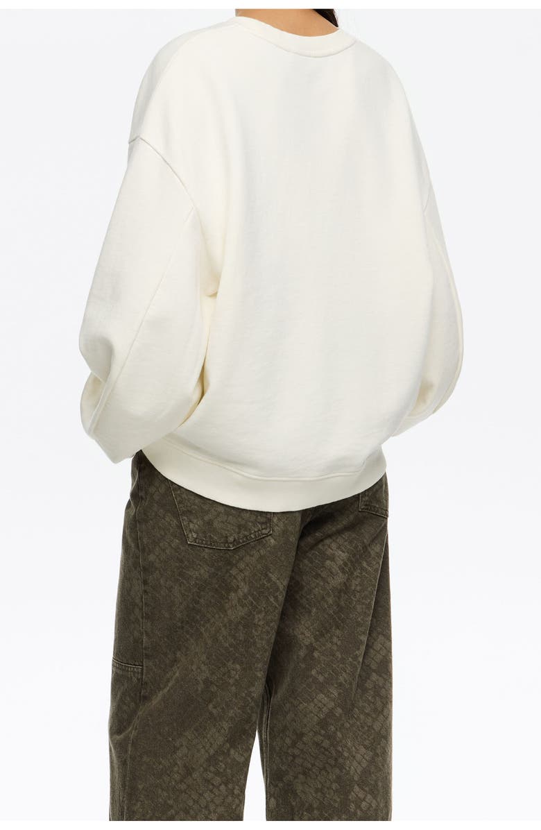 Bimba y Lola Swans Straight Cut Sweatshirt, Alternate, color, Ivory