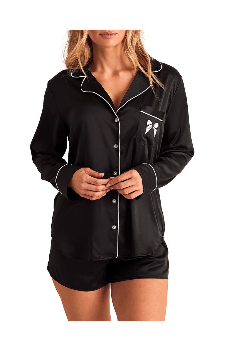 Adore Me Sammie Pajama Set, Alternate, color, Black
