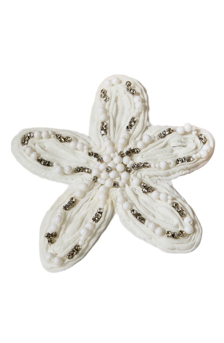 Endless Rose Floral Appliqué Halter Top, Alternate, color, White