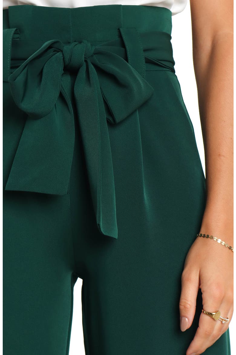 Kieran Tie Waist Wide Leg Pants, Alternate, color, EMERALD GREEN